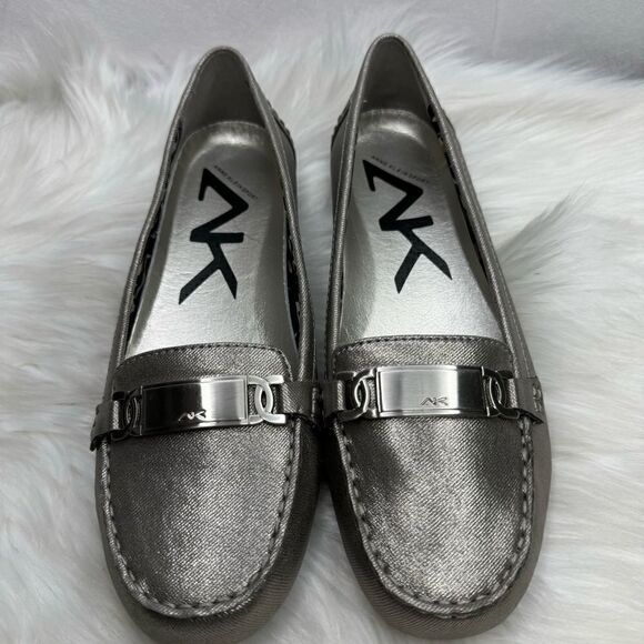 Anne Klein Sport Best of Me Pewter Slip On Flats 10 - Picture 2 of 8